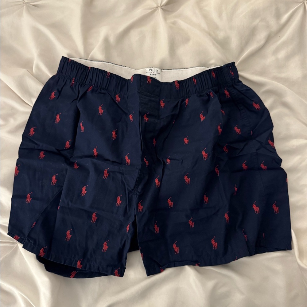 Polo by Ralph Lauren Navy and Red Men Shorts
